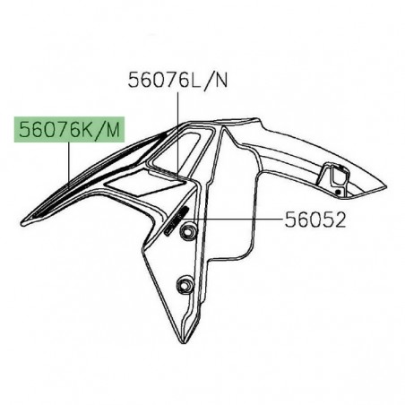 Autocollant supérieur garde-boue avant Kawasaki Z900 (2022) | Moto Shop 35