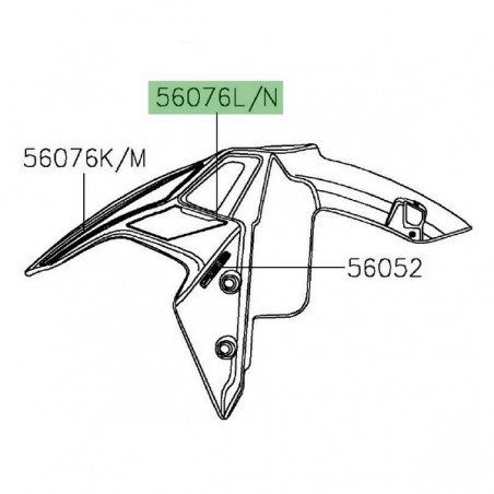 Autocollant latéral garde-boue avant Kawasaki Z900 (2022) | Moto Shop 35