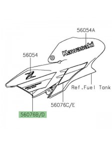 Autocollant "50th anniversary" écope de réservoir Kawasaki Z900 (2022) | Réf. 560764047 - 560764073