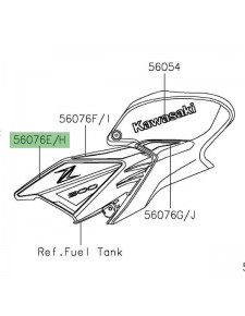 Autocollant "Z900" écope de réservoir Kawasaki Z900 (2022) | Moto Shop 35