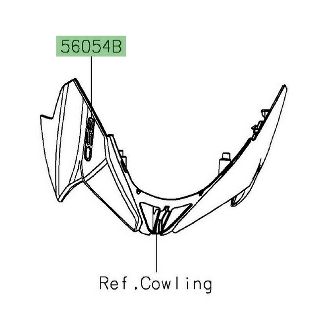 Autocollant "650" tête de fourche Kawasaki Z650 (2024) | Réf. 560544042