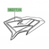 Autocollant décoratif écope de radiateur Kawasaki Z650 noir (660) (2024) | Réf. 560770878 - 560770879