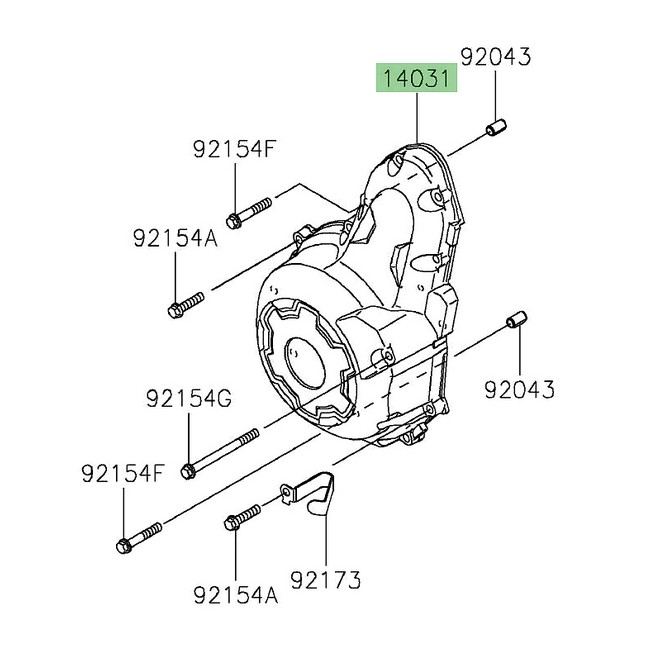 Carter d'alternateur Kawasaki Z650RS (2022-2024) | Réf. 140310646