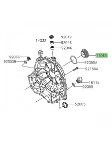 Bouchon aluminium carter d'embrayage Kawasaki 110651325 | Moto Shop 35