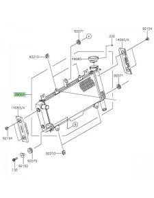 Radiateur d'eau Kawasaki Z650RS (2022) | Réf. 390610832