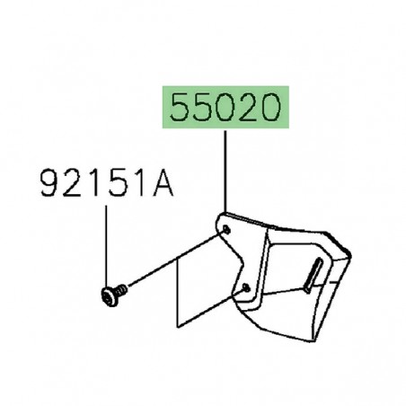 Protection de talon gauche Kawasaki Z650RS (2022-2024) | Réf. 550202354