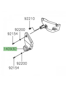 Cache pivot gauche Kawasaki Z650RS (2022-2024) | Réf. 14093126618T