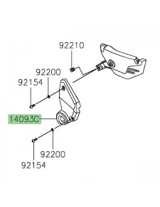 Cache pivot gauche Kawasaki Z650RS (2022-2024) | Réf. 14093126618T