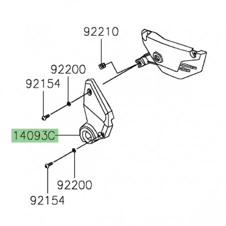 Cache pivot gauche Kawasaki Z650RS (2022-2024) | Réf. 14093126618T