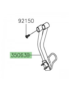 Platine repose-pieds arrière gauche Kawasaki Z650RS (2022-2024) | Réf. 35063154118R