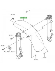 Garde-boue avant Kawasaki Z650RS (2022-2024)