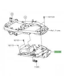 Passage de roue Kawasaki Z650RS (2022-2024) | Réf. 350230484