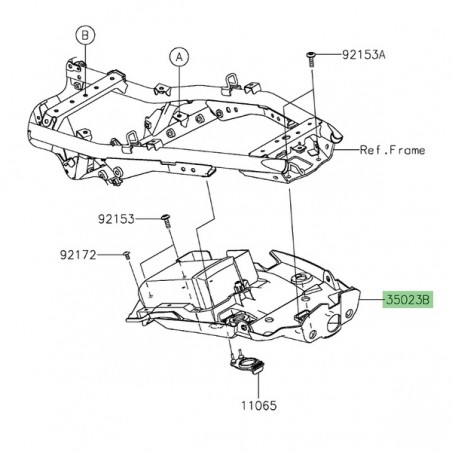 Passage de roue Kawasaki Z650RS (2022-2024) | Réf. 350230484