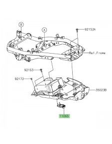 Bouchon de serrure passage de roue Kawasaki Z650RS (2022-2024) | Réf. 110651375