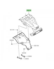 Support de plaque Kawasaki Z650RS (2022-2024) | Réf. 350190684