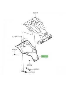 Renfort intérieur support de plaque Kawasaki Z650RS (2022-2024) | Réf. 350190685