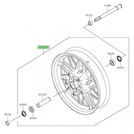 Jante avant Kawasaki Z650RS (2022-2024) | Moto Shop 35