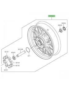 Jante arrière Kawasaki Z650RS (2022-2024) | Moto Shop 35