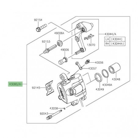 Étrier de frein avant Kawasaki Z650RS (2022-2024) | Moto Shop 35