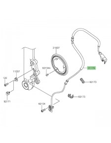 Câble ABS avant Kawasaki 211761125 | Moto Shop 35