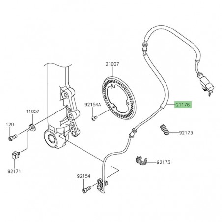 Câble ABS avant Kawasaki 211761125 | Moto Shop 35