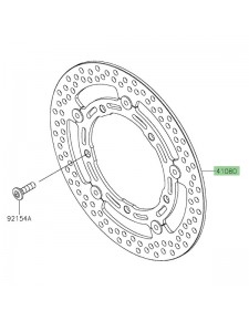 Disque de frein avant d'origine Kawasaki 41080073411I | Moto Shop 35