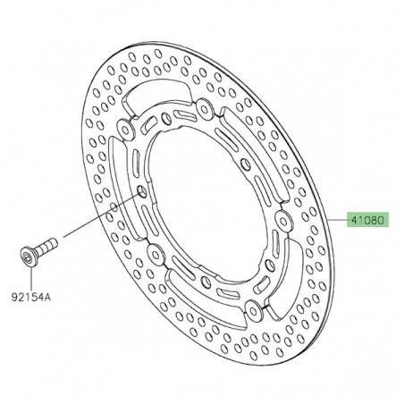 Disque de frein arrière d'origine Kawasaki 410800716 | Moto Shop 35