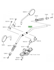 Guidon Kawasaki Z650RS (2022-2024) | Réf. 46003079818R