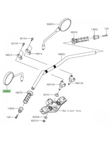 Rétroviseur gauche Kawasaki Z650RS (2022-2024) | Réf. 560010445