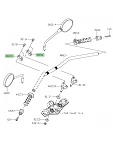 Pontet supérieur Kawasaki Z650RS (2022-2024) | Réf. 46012010118R