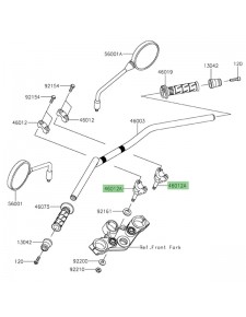 Pontet de guidon Kawasaki Z650RS (2022-2024) | Réf. 46012041918R