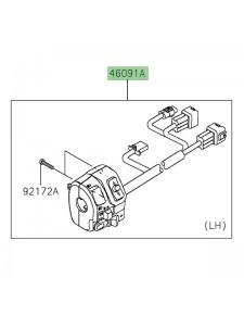 Commodo gauche Kawasaki Z650RS (2022-2023) | Réf. 460910557