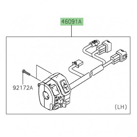 Commodo gauche Kawasaki Z650RS (2024) | Réf. 460910641