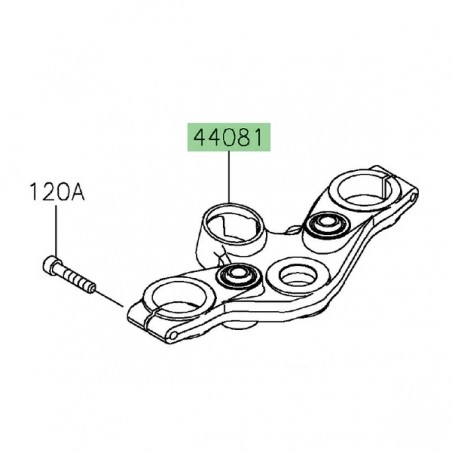 Té de fourche supérieur Kawasaki Z650RS (2022-2024) | Réf. 44081012418R
