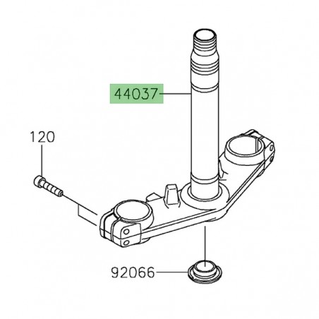 Té de fourche inférieur Kawasaki Z650RS (2022-2024) | Réf. 44037020318R
