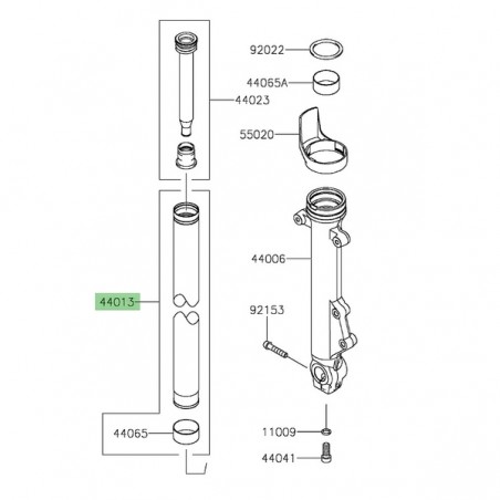 Tube de fourche Kawasaki Z650RS (2022-2024) | Réf. 440130374