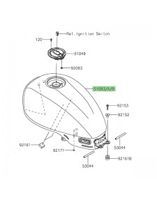 Réservoir d'essence Kawasaki Z650RS (2022-2024) | Moto Shop 35