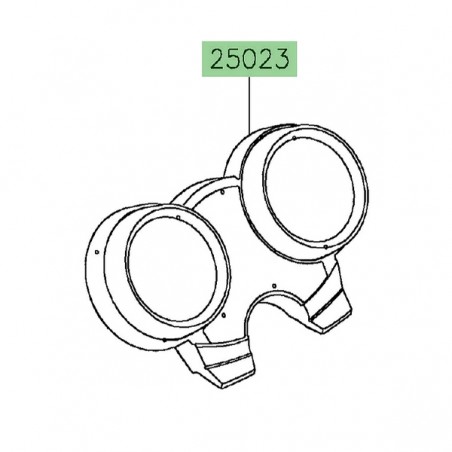 Dessus de compteur Kawasaki Z650RS (2022-2024) | Réf. 250230148