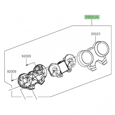 Bloc compteur complet Kawasaki Z650RS (2022-2023) | Réf. 250310977