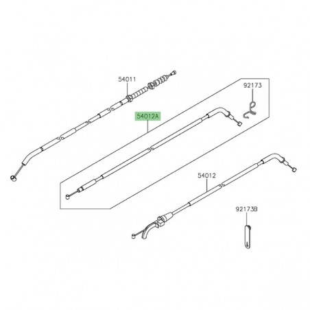 Câble de fermeture de gaz Kawasaki Z650RS (2022-2024) | Réf. 540120721