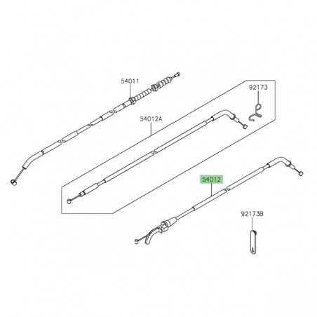 Câble d'ouverture de gaz Kawasaki Z650RS (2022-2024) | Réf. 540120720