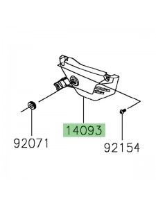 Habillage sous selle brut gauche Kawasaki Z650RS (2022-2024) | Réf. 140931105