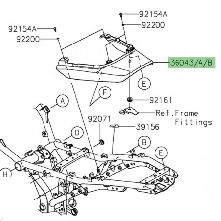 Coque arrière peinte Kawasaki Z650RS (2022-2024) | Moto Shop 35