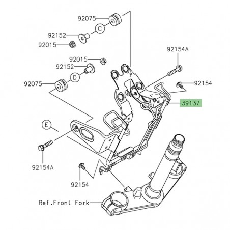 Araignée Kawasaki Z650RS (2022-2024) | Réf. 391370714