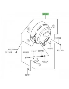 Cuvelage optique avant Kawasaki Z650RS (2022-2024) | Réf. 230050315