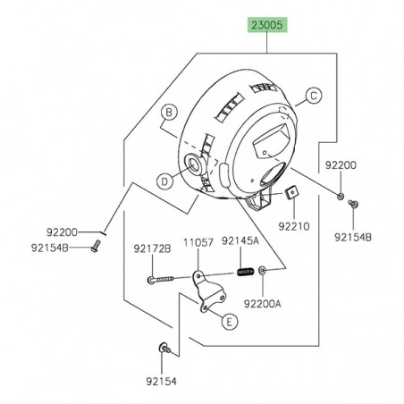 Cuvelage optique avant Kawasaki Z650RS (2022-2024) | Réf. 230050315