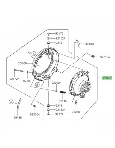 Optique avant Leds Kawasaki Z650RS (2022-2024) | Réf. 230010071 - 230010073