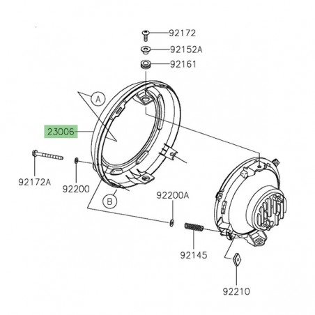 Cerclage optique avant Kawasaki Z650RS (2022-2024) | Réf. 230060026 - 230060027