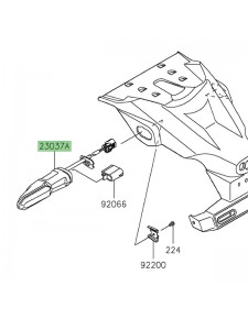 Clignotant arrière gauche à Leds Kawasaki Z650RS (2022-2024) | Réf. 230370437