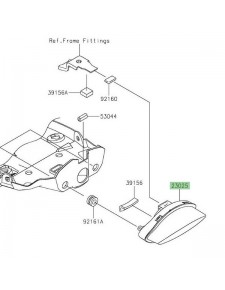 Feux arrière à Leds Kawasaki Z650RS (2022-2024) | Réf. 230250402